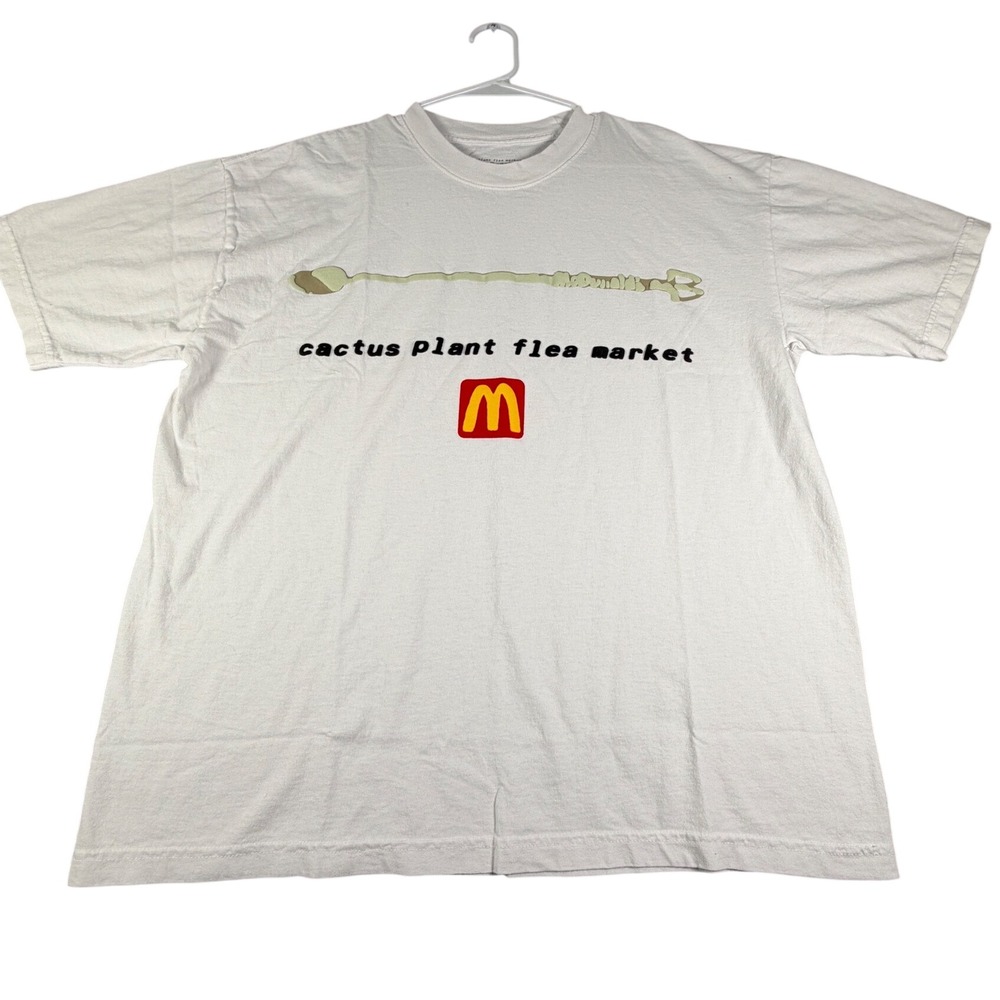 Cactus Plant Flea Market McDonalds 2022 White T-Shirt Mens Large Coffee Stirrer